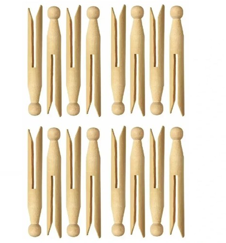 Wooden dolly pegs traditional - wooden,