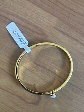 Halcyon Days Enamel Pave Button 18ct Gold Plated Bangle RRP £150
