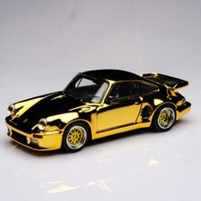 Master 1:64 Porsche 930 911 Turbo Black Bird Open Cover Engine Diecast Car Model