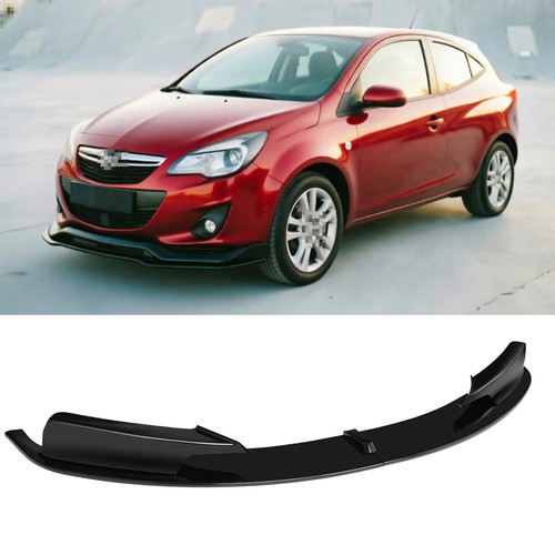 Gloss black front bumper lip - black,