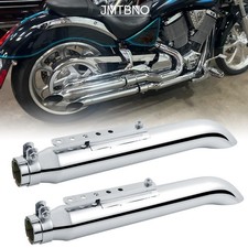 2pcs 20" Motorcycle Exhaust Pipe Silencer Muffler For Yamaha XJ700 XJ650 XJ750
