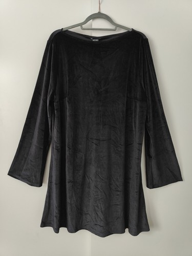 Monki long sleeve velvet mini