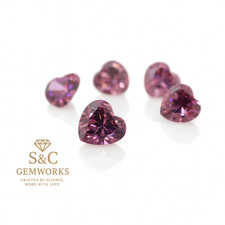 Heart Shaped Rhodolite Cubic