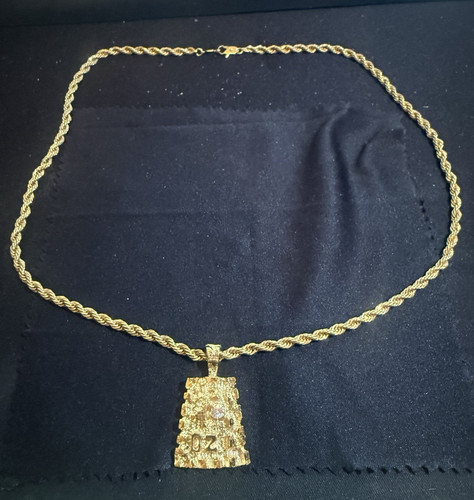 Vtg goldtone nugget - goldtone, 1