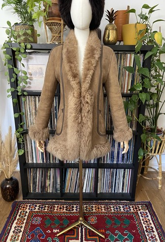 Vintage 1970s beige leather - vintage,