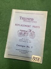 Triumph Tiger Cub T20 1957 Replacement Spare Parts Book Catalogue List Used