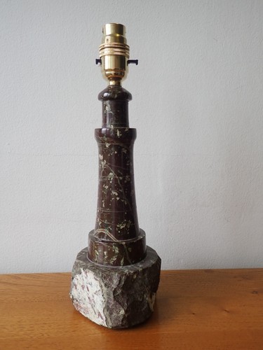 Cornish serpentine table - , lamp