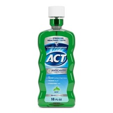 ACT Anticavity Fluoride Mouthwash Mint 532ml Zero Alcohol Prevents Cavities USA