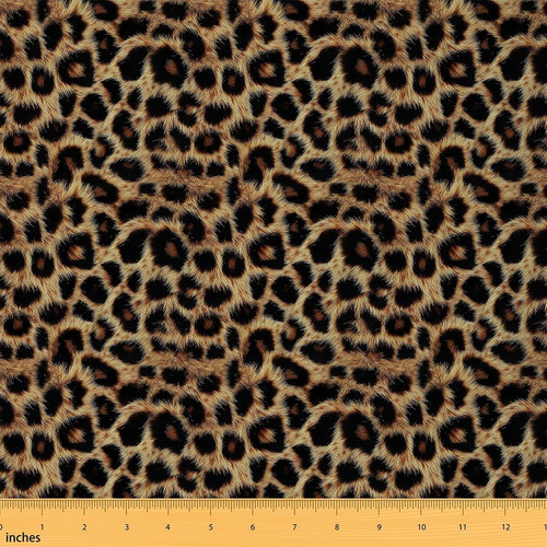 Brown leopard print upholstery - leopard,