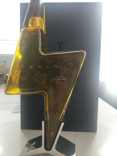 Empty tesla tequila bottle - empty,