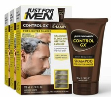 Just for Men Control GX Grey Reducing Shampoo for Lighter Shades Hair Pack of 3