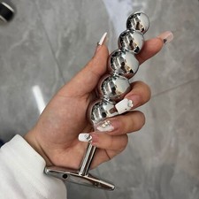 BDSM Metal Anal Butt Plug Ass Trainner Insert Dildo Prostate Massager Sex Toys