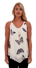  Womens Ladies Chiffon Tiered