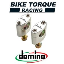 Domino Silver Handlebar Clamps 28mm Fat Bar / Big Bar to fit Kawasaki Bikes