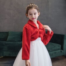 Girl Kid Faux Fur Shawl Warm