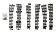 PECO 'OO' GAUGE LOT OF 8 ASSORTED TURNOUTS & RAIL JOINERS - TRACK