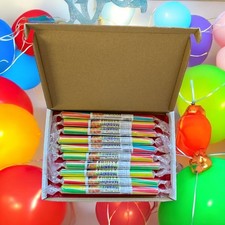 20 X Fruity Rainbow Rock Sticks Handmade Uk Made British Traditional Candy Sweet