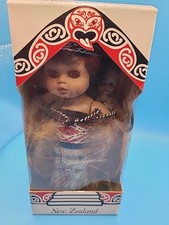 Vintage Parrs New Zealand Souvenir Maori Costumed Doll Boxed