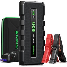 AmpBank 4000A Car Jump Starter 16000mAh Power Bank 12V Engine Booster Charge UK