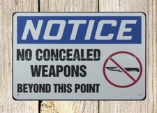  No Concealed Weapons Beyond