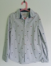 H&M Age 9-10 Years Shirt Long Sleeve Digger Construcion Wehicles 100% Cotton