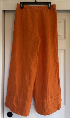Zara linen palazzo pants - linen,
