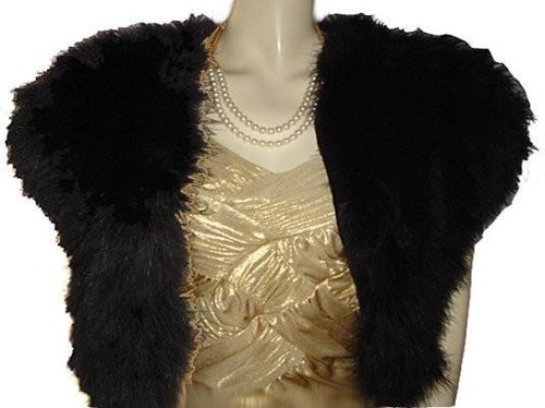 Vintage black marabou feather - vintage,