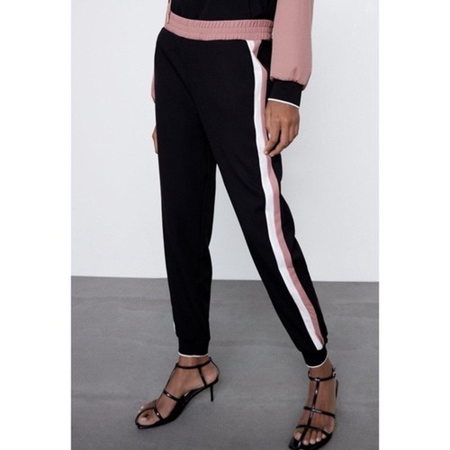 Zara tuxedo striped joggers - zara,