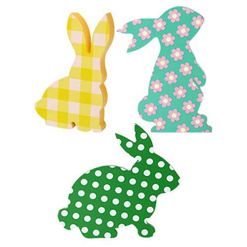 3pcs easter bunny signs - easter,