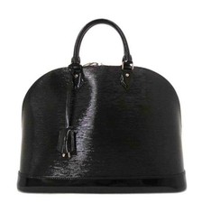 LOUIS VUITTON Alma GM Handbag Epi Electric Noir Black Leather M5289N