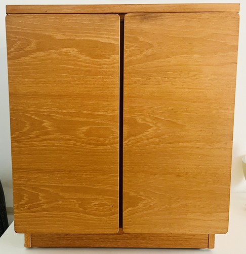 Vintage teak storage cabinet - storage,