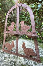 Antique Unusual Metal Bird Duck Window Folk Art Garden Interior Wall Art Curio
