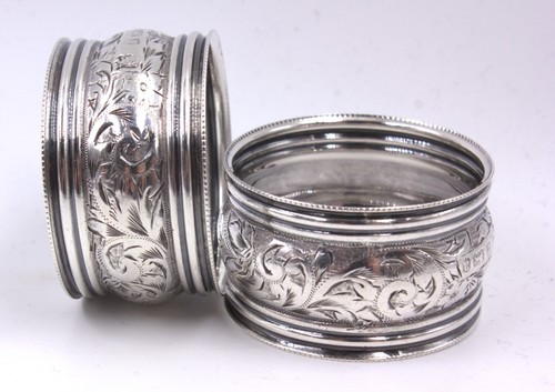 Antique sterling silver napkin - antique,