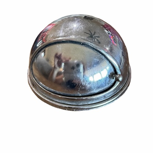 Vintage domed oval chrome - domed,