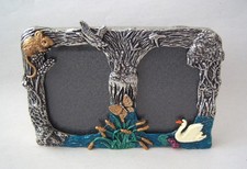 Vintage pewter twin picture