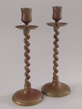 Vintage pair of Brass Barley