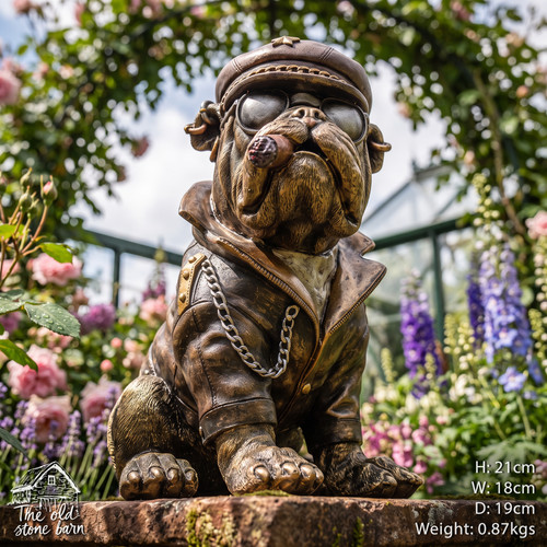 Small bulldog sculpture - small,