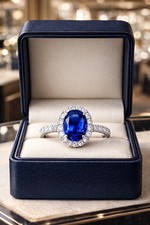 2.64 Ct Oval Cut Blue Sapphire