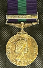 British War Medal GSM Cyprus Recipient: 23448909 GNR F BAKER R.A.