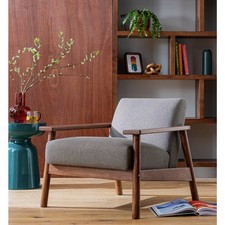 Habitat Dore Fabric Wingback Armchair - Grey