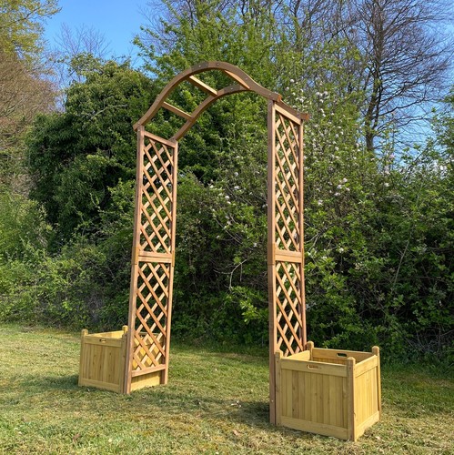 Wooden garden arch - garden, with