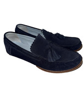 Grenson Blue Suede Moccasins