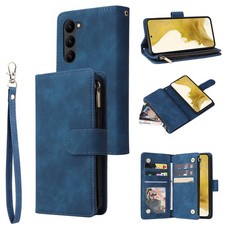 Zip Wallet Case Leather Flip