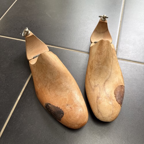 Pair vintage wooden hinged - vintage,