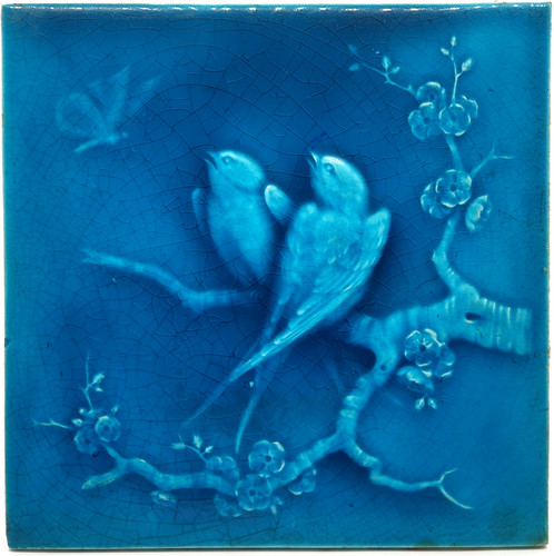 Victorian minton hollins blue - minton,
