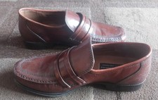 MENS LEATHER SLIP ON SHOES by GEORGE OLIVER SIZE 6