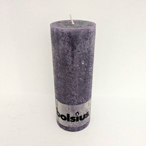 Bolsius grey large - grey, round