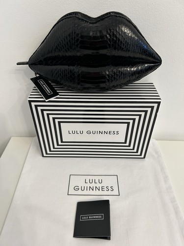 Lulu guinness black snakeskin - guinness,