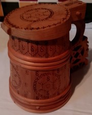 Wood Stein Highly Decorated In