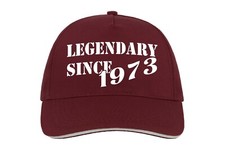 Legendary Birthday Baseball Hat Cap Gift Present 30th 40th Since 1973 Any Year
